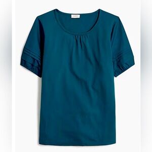J Crew Pleated-Sleeve Top